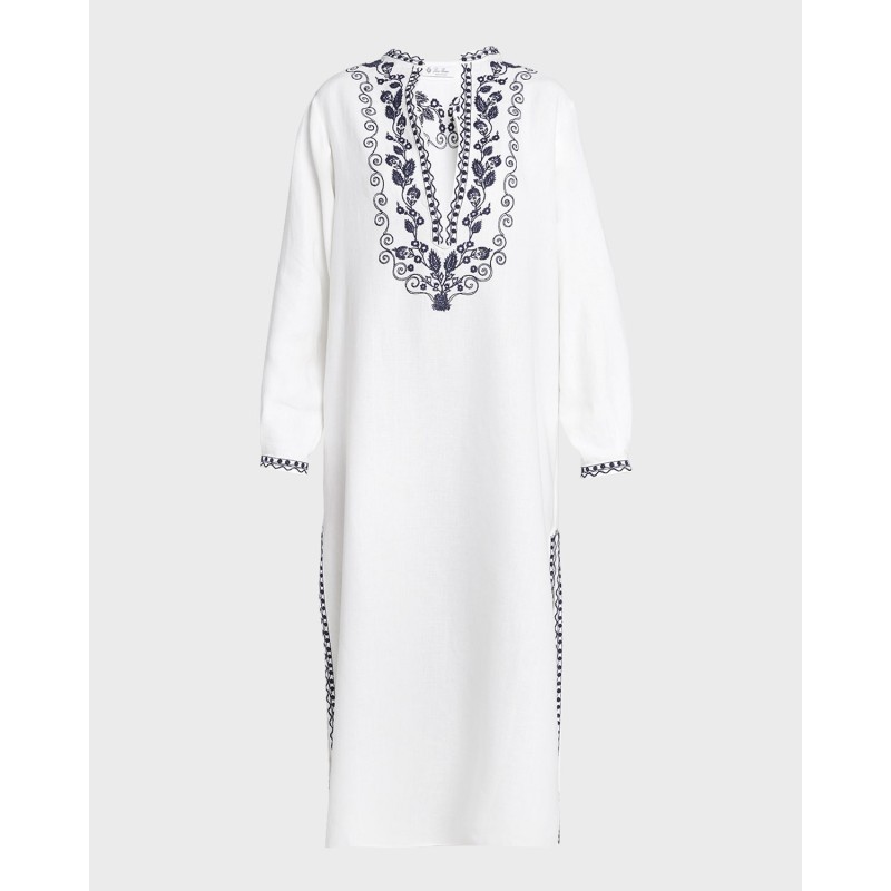 [2024] Loropiana Abito Faye Embroidered Antigua Dress