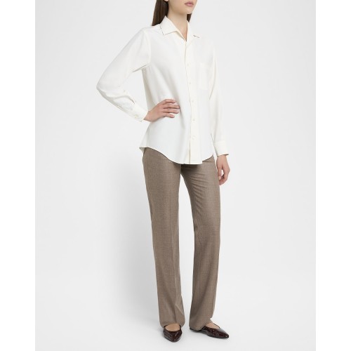 [2024] Loropiana Andre Button Down Silk Blouse