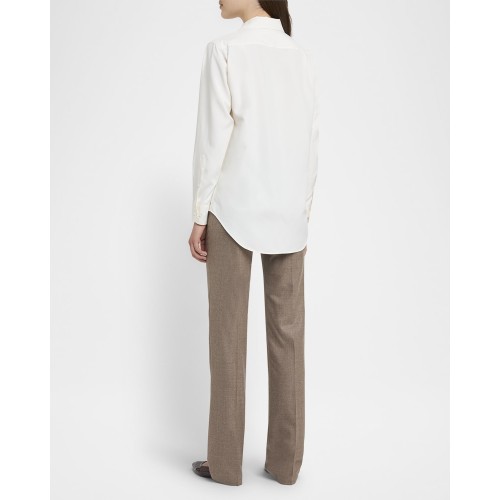 [2024] Loropiana Andre Button Down Silk Blouse