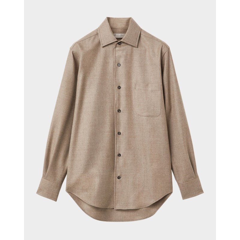 [2024] Loropiana Andre Wool Button-Down Shirt