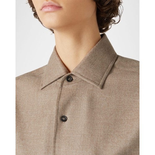 [2024] Loropiana Andre Wool Button-Down Shirt