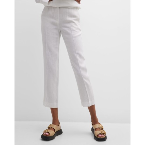 [2024] Loropiana Antigua Straight-Leg Linen Trousers