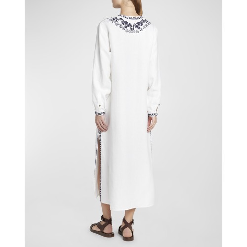 [2024] Loropiana Abito Faye Embroidered Antigua Dress