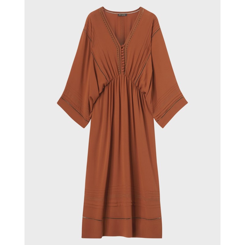 [2024] Loropiana Abito Henrietta Crepe Sable Midi Dress